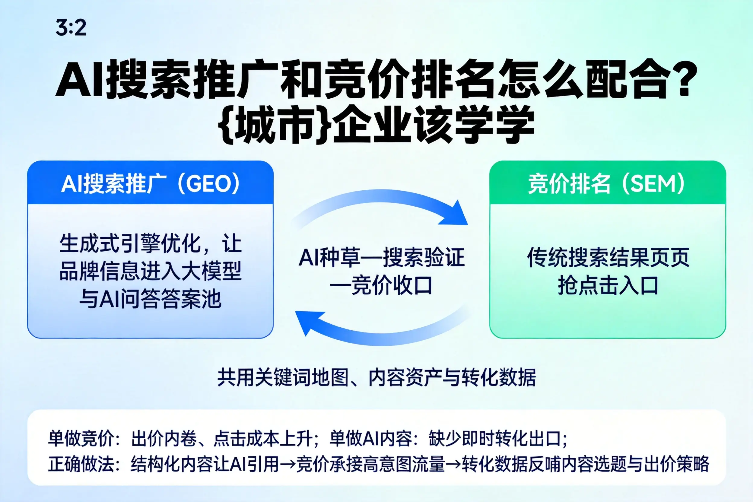 AI搜索推广和竞价排名怎么配合？绍兴企业该学学