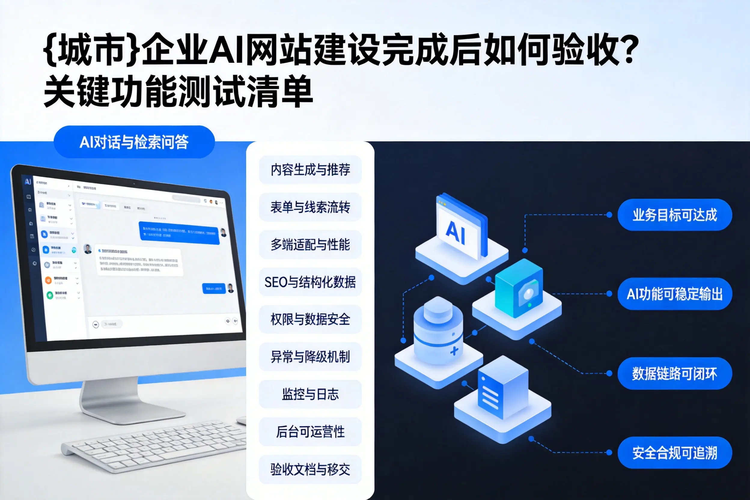 绍兴企业AI网站建设完成后如何验收？关键功能测试清单