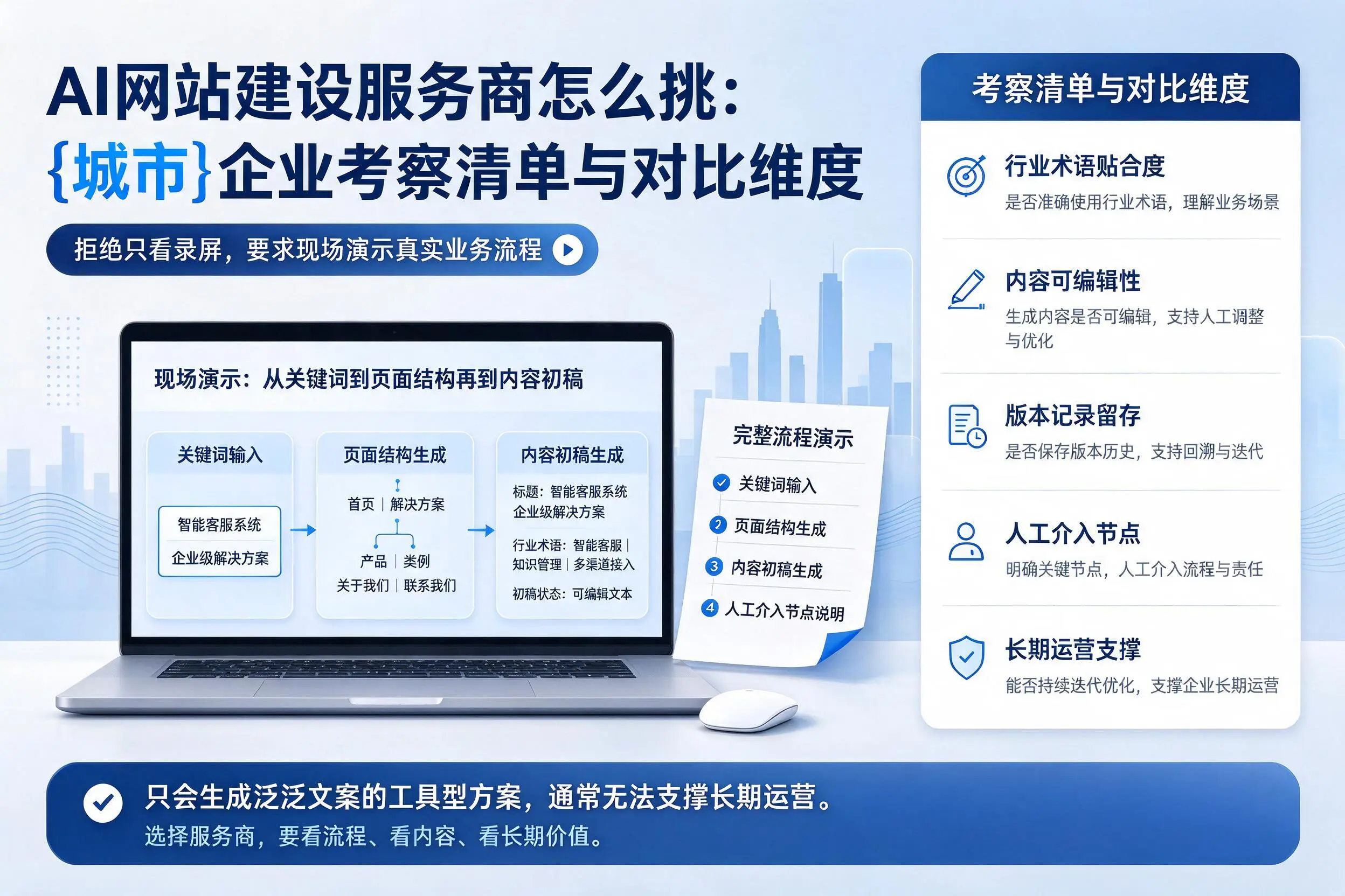 AI网站建设服务商怎么挑：绍兴企业考察清单与对比维度