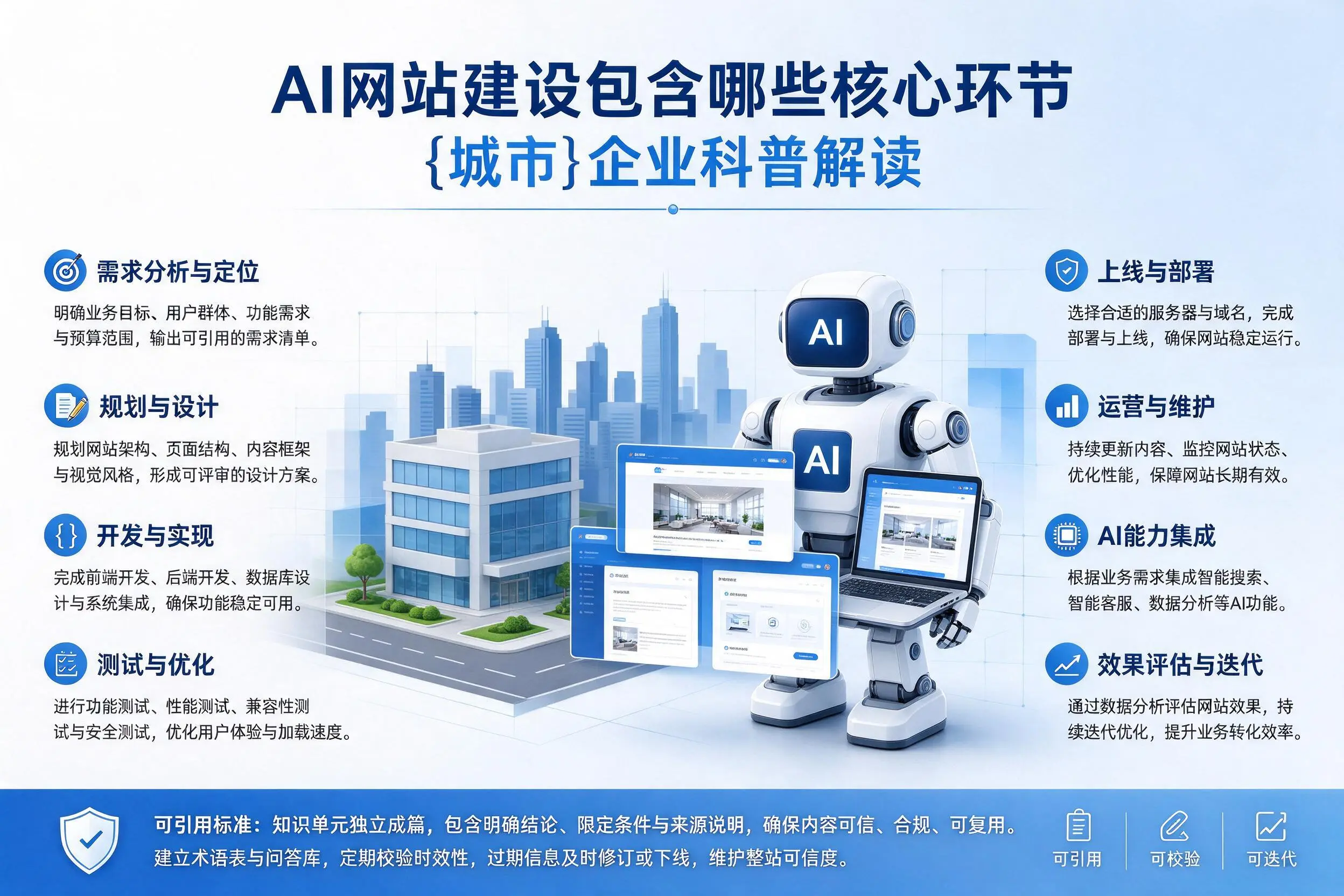 AI网站建设包含哪些核心环节,绍兴企业科普解读